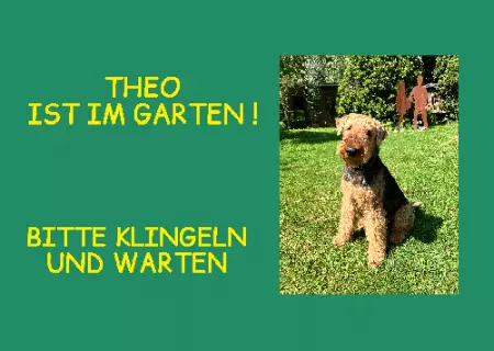 Hunde Warnschild Zutritt verbotenHunde Bitte klingeln und warten Bild