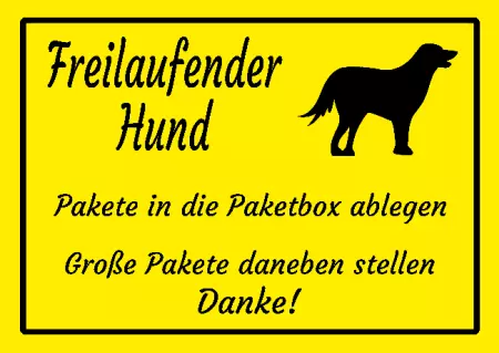 Hunde Warnschild Zutritt verboten Hunde Freilaufender Hund Bild