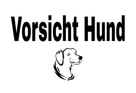 Hunde Warnschild Zutritt verbotenHunde Vorsicht Hund Bild